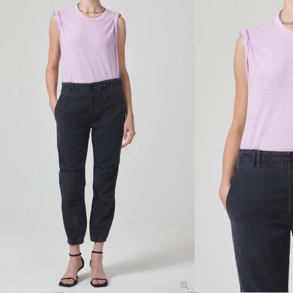 Citizens of Humanity Kelsey Roll Sleeve Tee T Shirt Top Lavender Medium NEW NWT